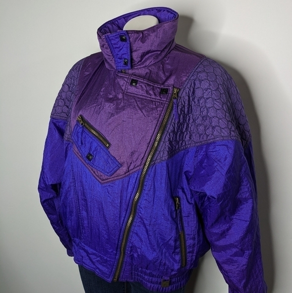 Vintage Europa Helly Hansen purple ski jacket puffer bomber jacket 12 - Picture 4 of 13